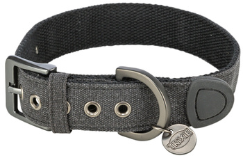 CityStyle, obroża, dla psa, bawełna, czarna, L: 45–52 cm/30 mm, szeroka