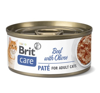 BRIT CARE KOT pusz.70g WOŁOWINA&OLIWKI
