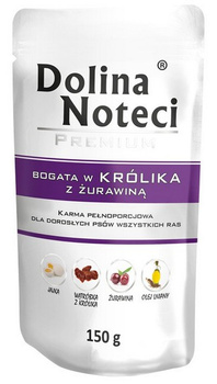 DOLINA NOTECI PIES 150g królik/żurawina  SASZETKA /10