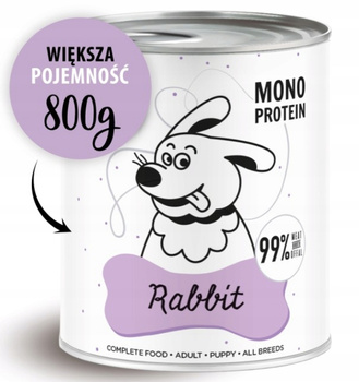 Paka Zwierzaka PEPE Rabbit (królik) puszka 800g