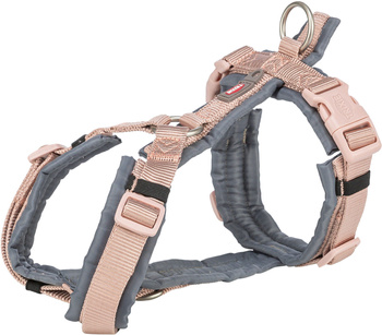 Premium trekking, szelki, dla psa, róż/grafit, L: 70–85 cm/25 mm