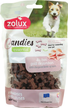 ZOLUX Miękkie przysmaki treningowe dla psa CANDIES mini kostki szynka 150g