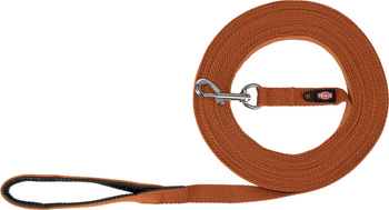 Smycz treningowa, dla psa, bawełna, rdzawa, M: 10 m/20 mm