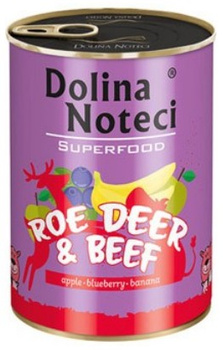 DOLINA NOTECI SUPERFOOD 400g SARNA,  WOŁOWINA puszka /6