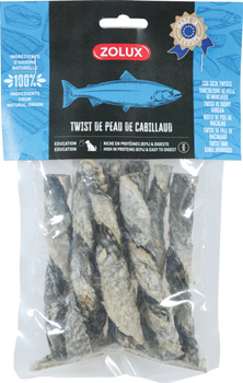 Zolux Przysmak naturalny dla psa Twist ze skóry dorsza 70 g