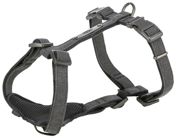 CityStyle, szelki typu H, dla psa, bawełna, czarne, M–L: 52–75 cm/20 mm