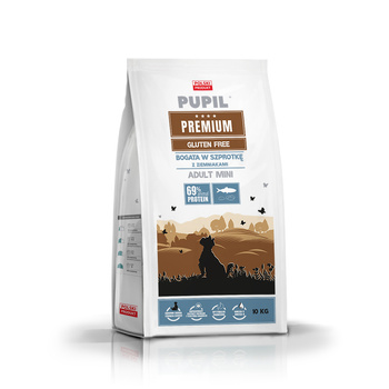 Karma sucha dla psa PUPIL Premium MINI bogata w szprotkę z ziemniakami 10 kg