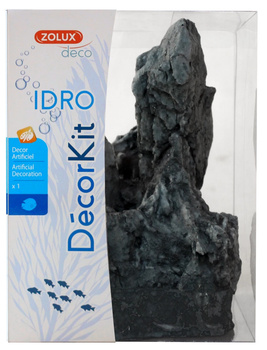 Zolux Ozdoba do akwarium z żywicy IDRO KIT BLACK STONE L 14,8x17,5x26,4 cm