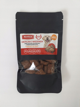 4DOGS CIASTECZKA Z POROŻEM SKÓRA /SIERŚĆ  60g  /15