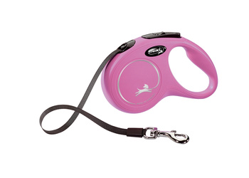 FLEXI NEW CLASSIC TAŚMA S 5m/15kg RÓŻOWA