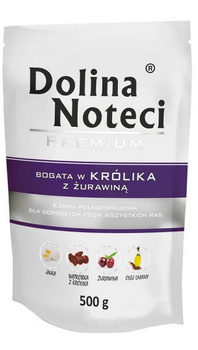 DOLINA NOTECI PIES 500g królik/żurawina SASZETKA /10