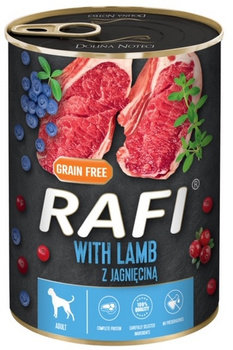 RAFI PIES pusz.400g JAGNIĘCINA, BORÓWKA,  ŻURAWINA /24