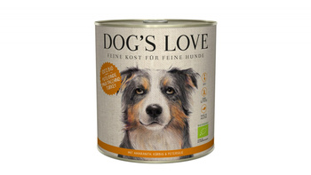DOG'S LOVE BIO PUTE - ekologiczny indyk z amarantusem, dynią i pietruszką (800g)