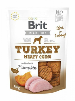 BRIT PIES 80g SNACK JERKY TURKEY COINS