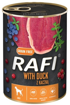 RAFI PIES pusz.400g KACZKA, BORÓWKA,  ŻURAWINA /24