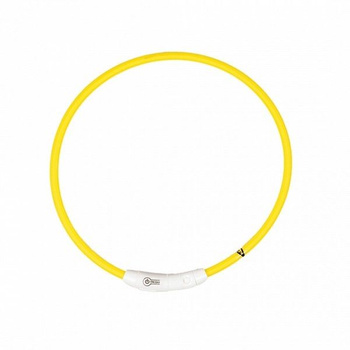 DUVO+ OBROŻA ŚWIECĄCA USB NYLON YELLOW 45cm