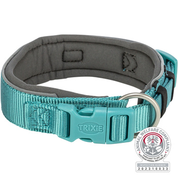 Premium, obroża, dla psa, aqua/grafit, M–L: 40–48 cm/40 mm