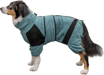 Szlafrok, dla psa, tkanina frotte, petrol, XL: 70 cm, na rzepy