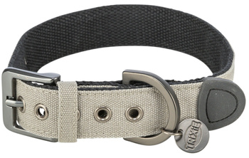 CityStyle, obroża, dla psa, bawełna, jasnoszara, M–L: 40–47 cm/30 mm, szeroka