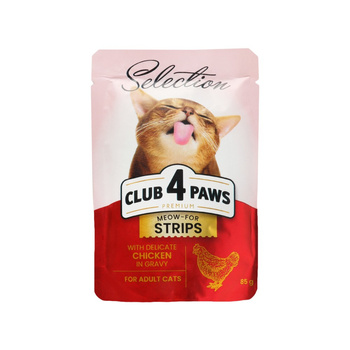 CLUB4Ł KOT sasz.80g SLICES KURA   CIĘLECINA w sosie /12