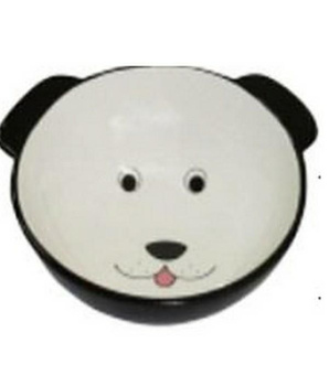 YARRO MISKA CERAMICZNA DLA PSA "PIES"     CZARNA 16x14,5x4cm  Y2748
