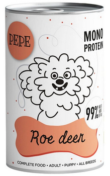 PEPE 400g ROE DEER MONOPROTEIN mokra      karma dla psa