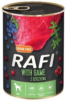 RAFI PIES pusz.400g DZICZYZNA, BORÓWKA,  ŻURAWINA /24