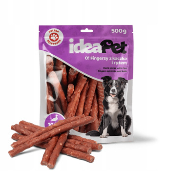 IDEAPET 500g FINGERSY Z KACZKĄ I RYŻEM
