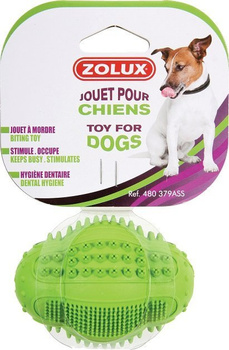 ZOLUX Zabawka dla psa piłka kauczukowa do rugby Dental 8 cm