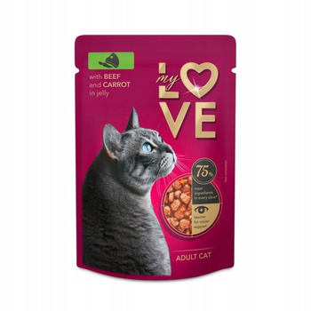 MY LOVE sasz. 85g WOŁOWINA I MARCHEWKA    w galaretce  /24