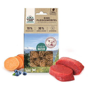 WILDES LAND DOG Fleischwürfel Rind - kostki z mięsa wołowego  (100g)