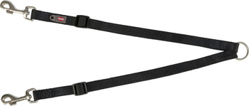 Premium, rozdzielacz, do smyczy, taśma, czarny, M–L: 40–70 cm/20 mm