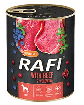 RAFI PIES pusz.800g WOŁOWINA, BORÓWKA,  ŻURAWINA /12