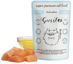GUSSTO sasz.85g FRESH SALMON /8 Pokarm dla kota z ŁOSOSIEM