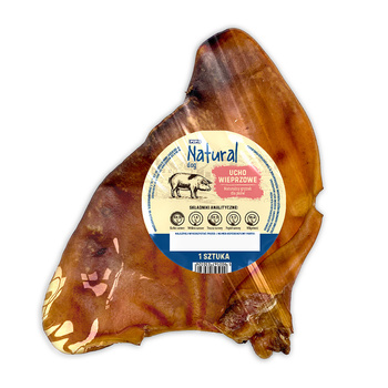 Ucho wieprzowe NATURAL suszony gryzak dla psa 1 sztuka