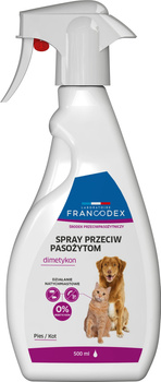 FRANCODEX PL Spray dla psa i kota przeciw pasożytom, z dimetykonem 500 ml