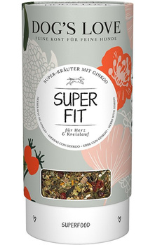 DOG'S LOVE Super Fit - zioła dla psa z miłorzębem japońskim wspomagające pracę serca i układu krążenia (110 g)