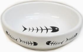 YARRO MISKA CERAMICZNA DLA KOTA MOTYW     RYBY  14x4,5cm Y2726