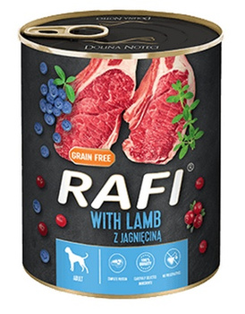 RAFI PIES pusz.800g JAGNIĘCINA, BORÓWKA,  ŻURAWINA /12