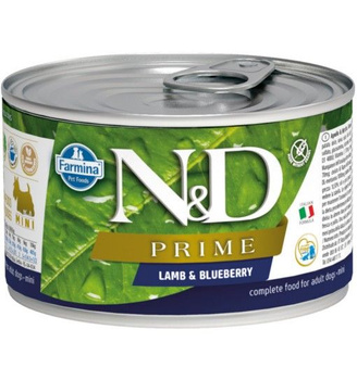 Farmina ND Prime Grain Free Adult Mini - jagnięcina i borówka 140g
