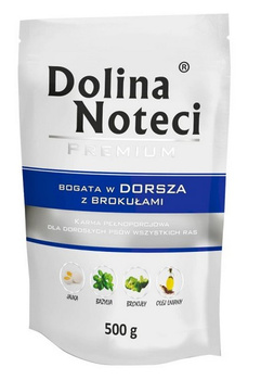 DOLINA NOTECI PIES 500g dorsz/brokuł  SASZETKA /10