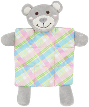 *- ZOLUX Zabawka pluszowa dla szczeniaka miś pled, z dźwiękiem kol. szary